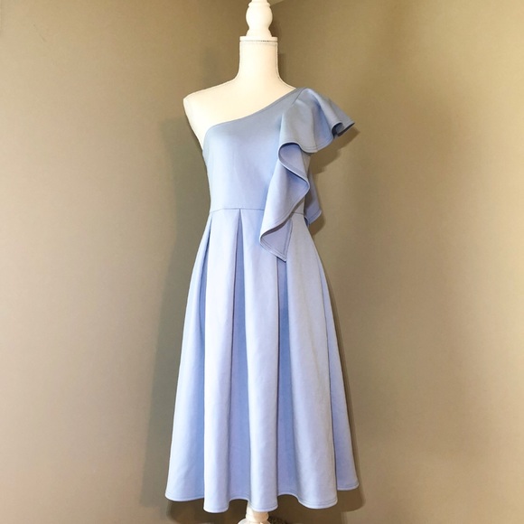 asos dusty blue dress